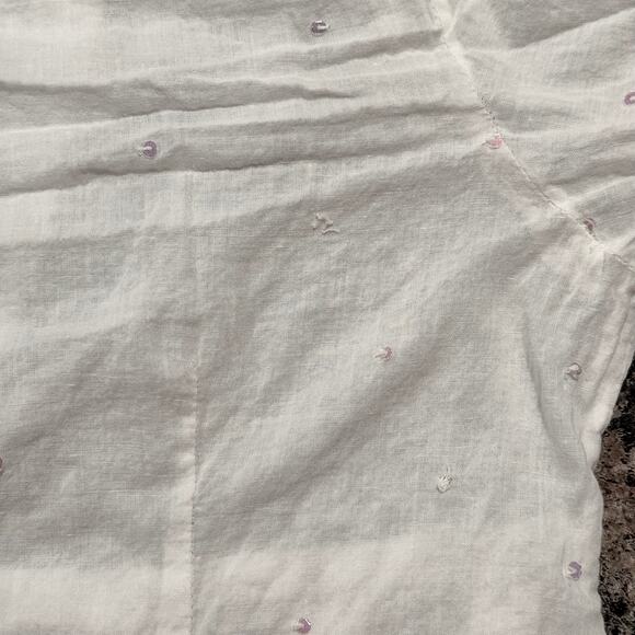 Letarte Swim Cover Up Sheer Sequin Boho Cottage Coastal Hippie Beachy White M/L - Picture 7 of 10